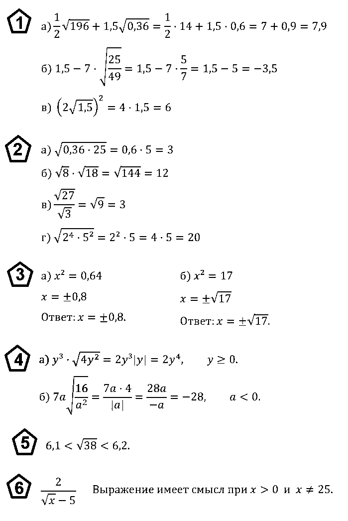 Алгебра 8 Макарычев КР-3 Вариант 2 ответы